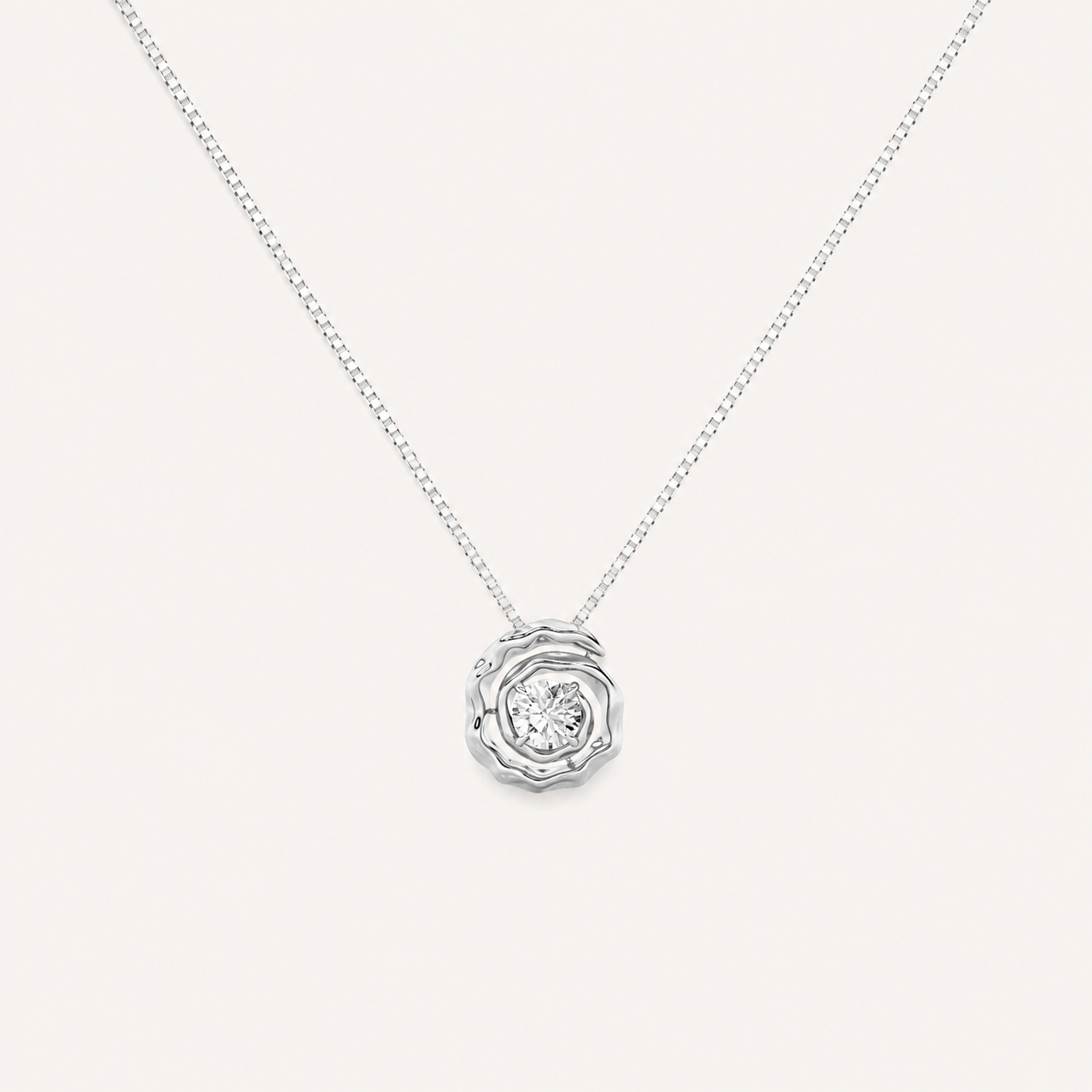 1CT Round Cut Lab Grown Diamond Pendant Necklace