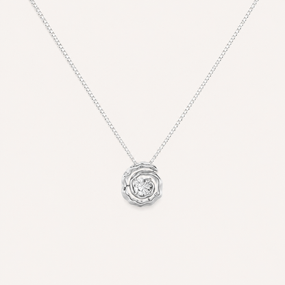 1CT Round Cut Lab Grown Diamond Pendant Necklace
