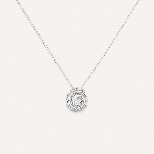 1CT Round Cut Lab Grown Diamond Pendant Necklace