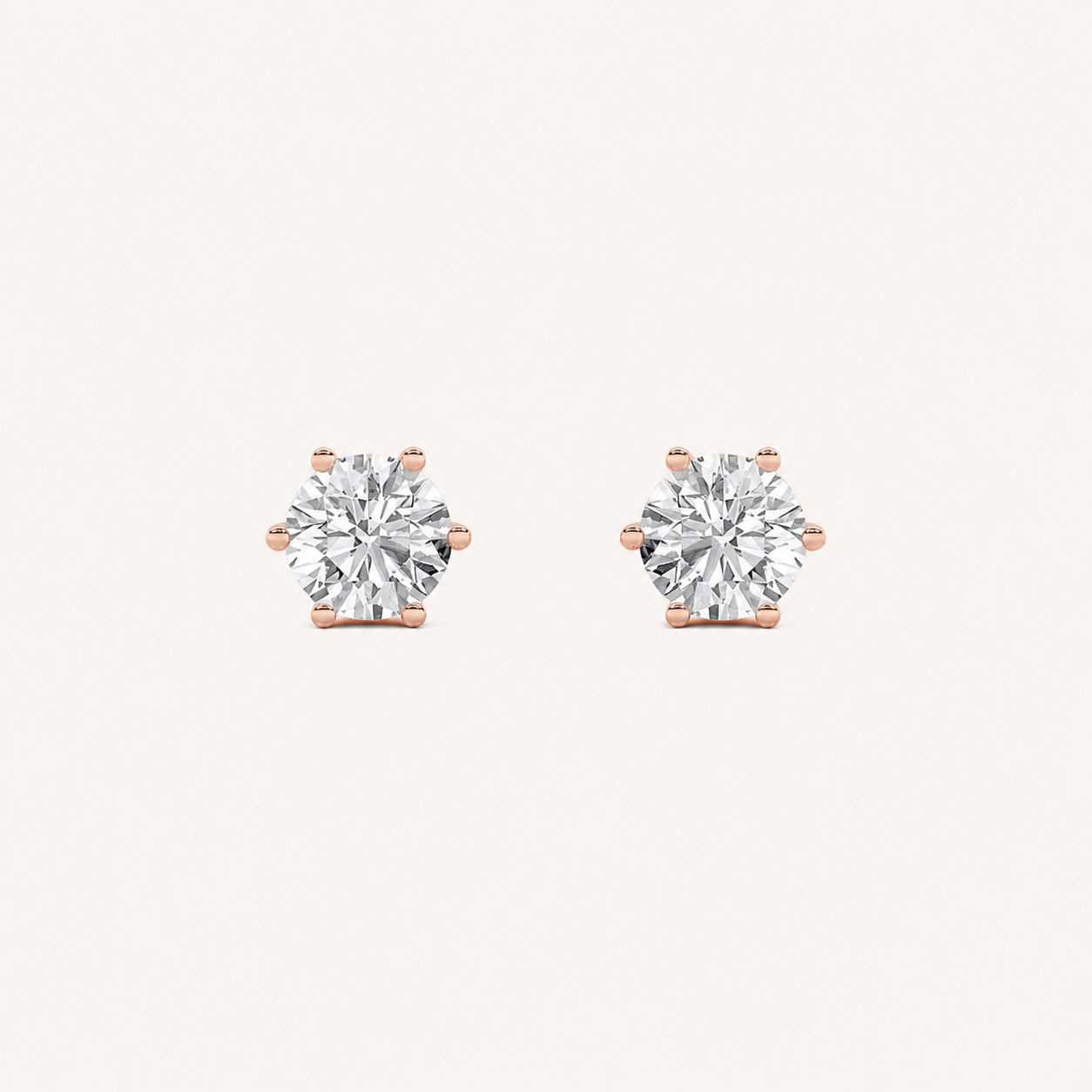 3CT Round Cut Lab Grown Diamond Tulip Head Stud Earrings