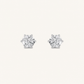 3CT Round Cut Lab Grown Diamond Tulip Head Stud Earrings
