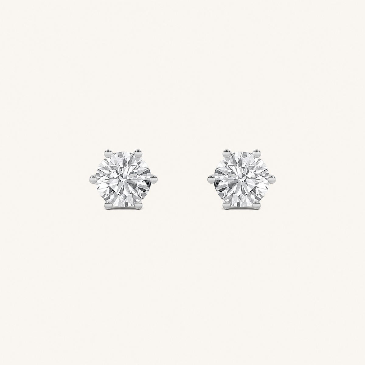 3CT Round Cut Lab Grown Diamond Tulip Head Stud Earrings