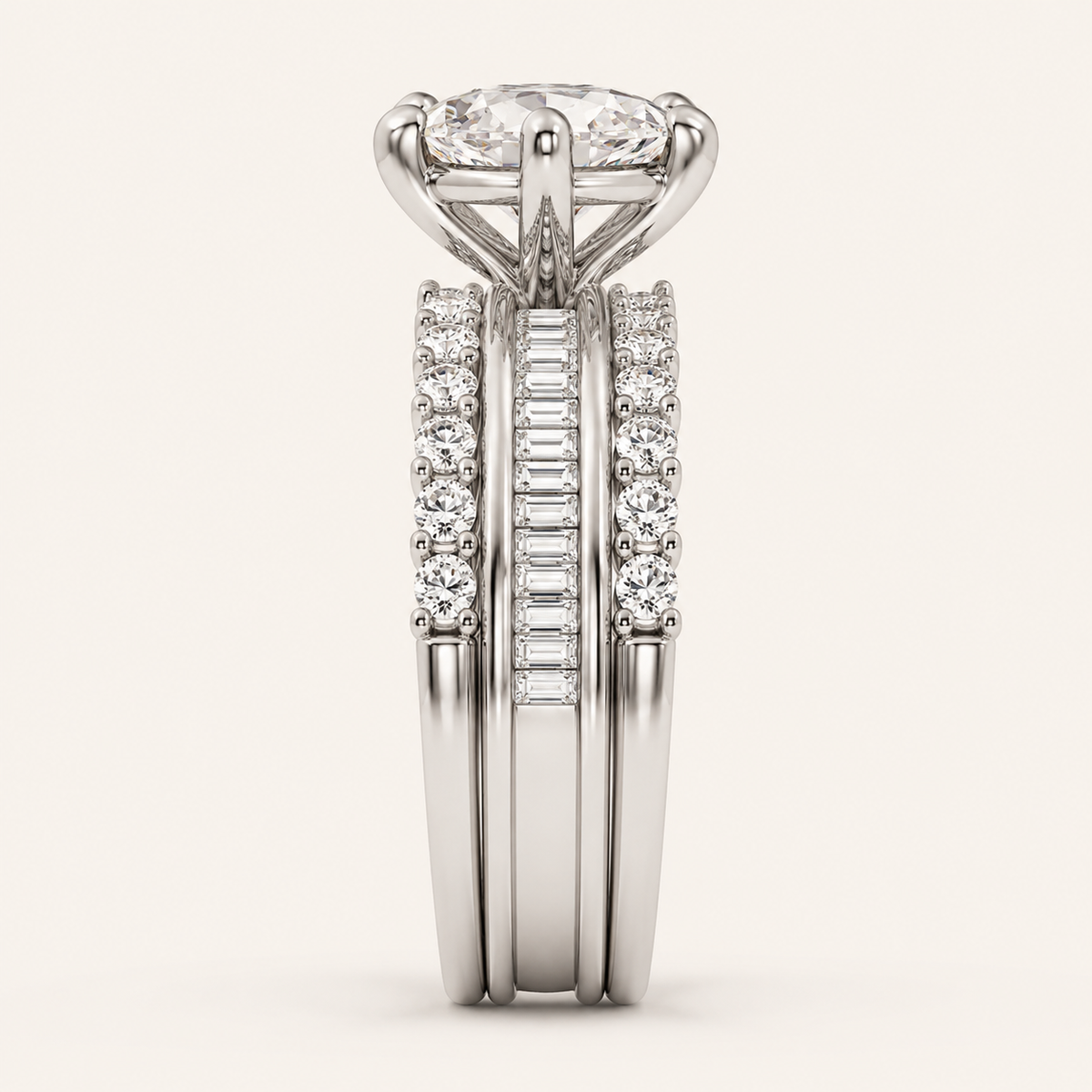 7.33CT Marquise Cut Lab Grown Diamond Cluster Ring
