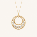 2CT Emerald Cut Lab Grown Diamond Bezel set Bubble Pendant Necklace