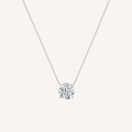 2CT Round Cut Lab Grown Diamond Pendant Necklace