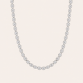 30CT Oval Cut Lab Grown Diamond Tennis Necklace