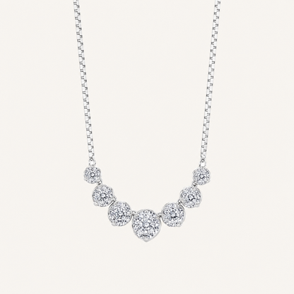 4.5CT Round Cut Lab Grown Diamond Seven Stone Necklace