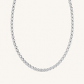 22.25CT Oval Cut Lab Grown Diamond East West Bezel Set Tennis Necklace