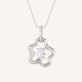 1CT Oval Cut Lab Grown Diamond Organic Design Solitaire Pendant Necklace