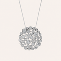 2CT Round Cut Lab Grown Diamond Bezel set Bubble Pendant Necklace