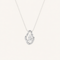 1CT Pear Cut Lab Grown Diamond Organic Design Solitaire Pendant Necklace