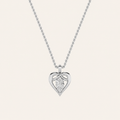 2CT Pear Cut Lab Grown Diamond Heart Shaped Pendant Necklace