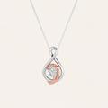 1.5CT Pear Cut Lab Grown Diamond Fancy Pendant Necklace