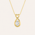 1CT Oval Cut Lab Grown Diamond Heart Fancy Pendant