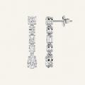 6.5CT Pear Cut Lab Grown Diamond Dangle Earrings