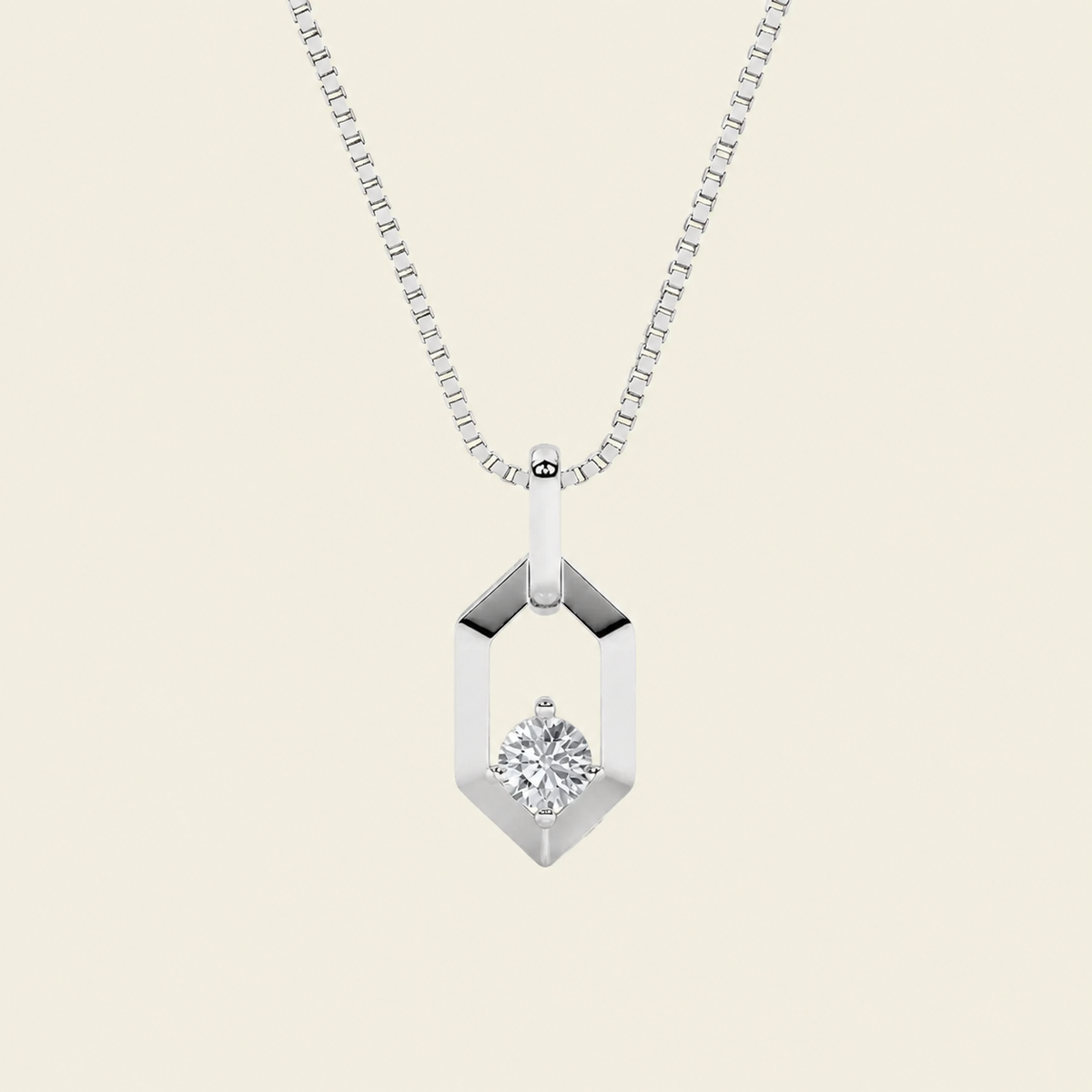 0.25CT Round Cut Lab Grown Diamond Fancy Pendant