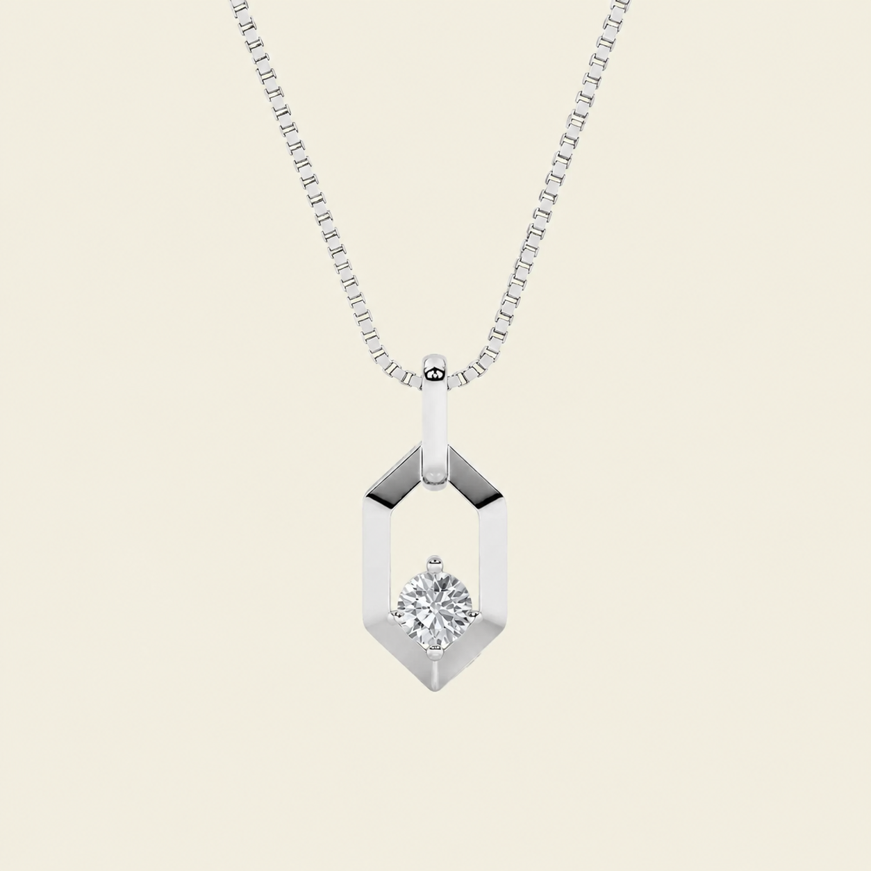 0.25CT Round Cut Lab Grown Diamond Fancy Pendant