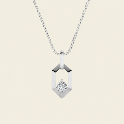 0.25CT Round Cut Lab Grown Diamond Fancy Pendant