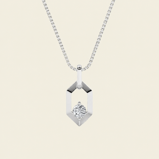 0.25CT Round Cut Lab Grown Diamond Fancy Pendant