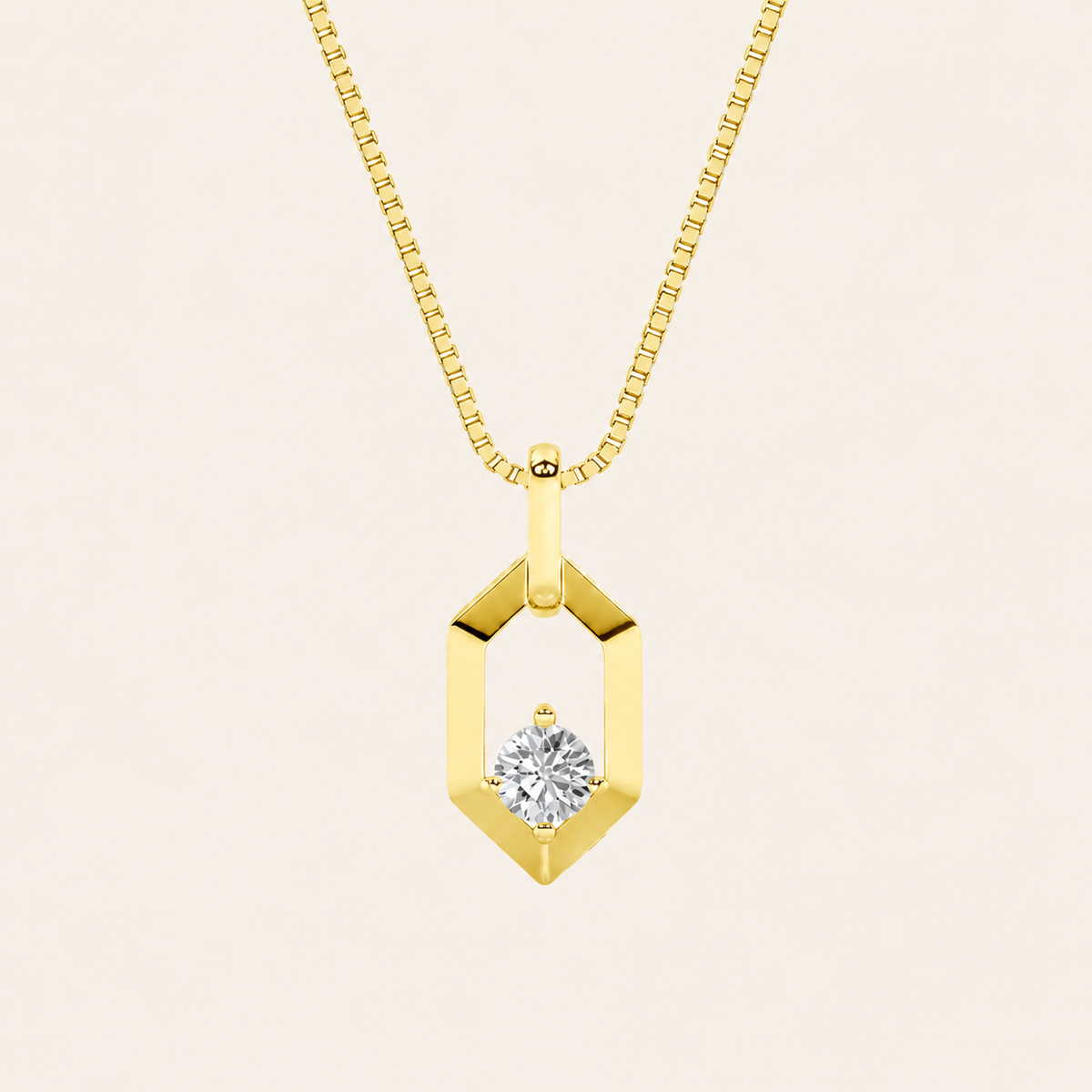 0.25CT Round Cut Lab Grown Diamond Fancy Pendant