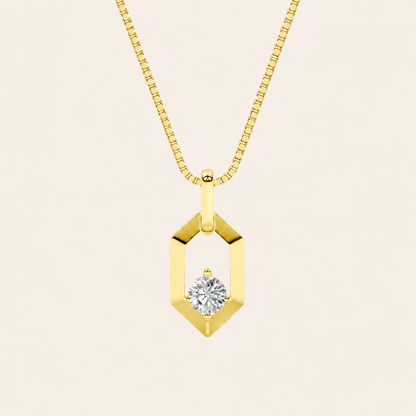 0.25CT Round Cut Lab Grown Diamond Fancy Pendant