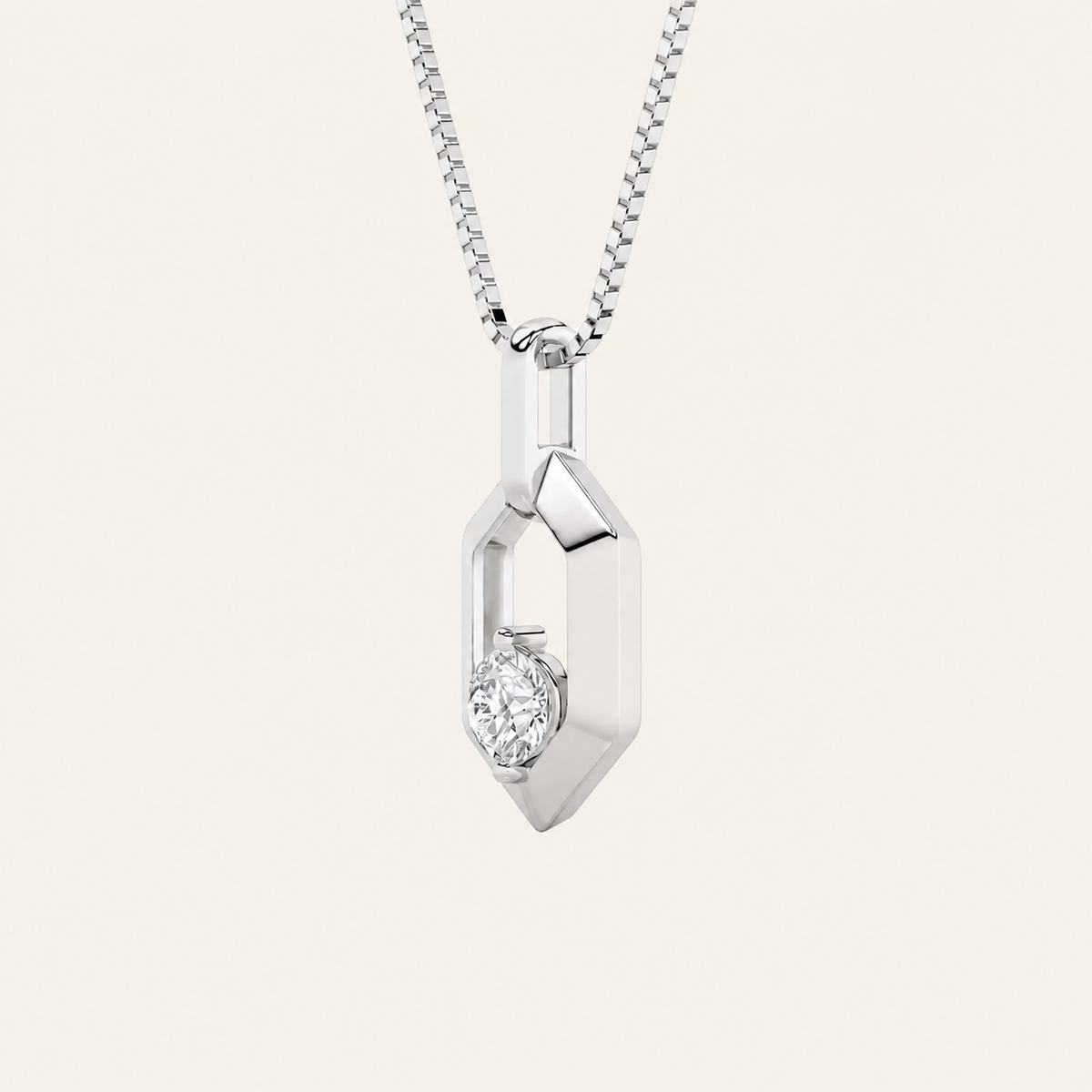 0.25CT Round Cut Lab Grown Diamond Fancy Pendant