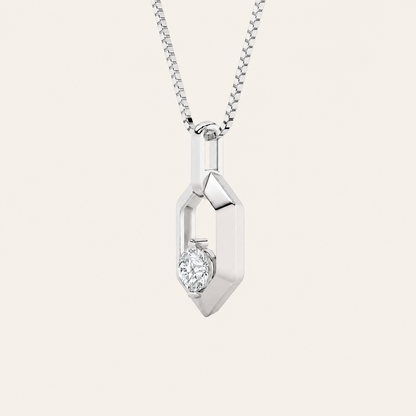0.25CT Round Cut Lab Grown Diamond Fancy Pendant