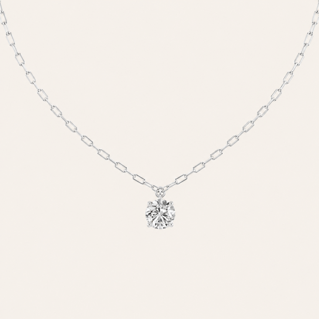 2CT Round Cut Lab Grown Diamond Strata Chic Collection Necklace Pendant