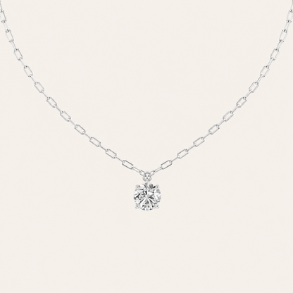 2CT Round Cut Lab Grown Diamond Strata Chic Collection Necklace Pendant