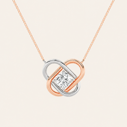 1CT Round Cut Lab Grown Diamond Necklace Pendant