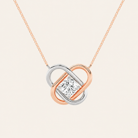1CT Round Cut Lab Grown Diamond Necklace Pendant