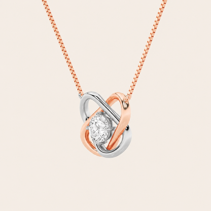 1CT Round Cut Lab Grown Diamond Necklace Pendant
