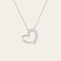 2CT Marquise Cut Lab Grown Diamond Heart Shaped Pendant