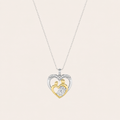 1CT Oval Cut Lab Grown Diamond Heart Shaped Pendant