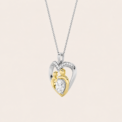 1CT Oval Cut Lab Grown Diamond Heart Shaped Pendant