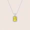 2.5CT Radiant Cut Lab Grown Diamond Pendant Necklace