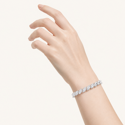 13.5CT Marquise Cut Lab Grown Diamond Tennis Bracelet