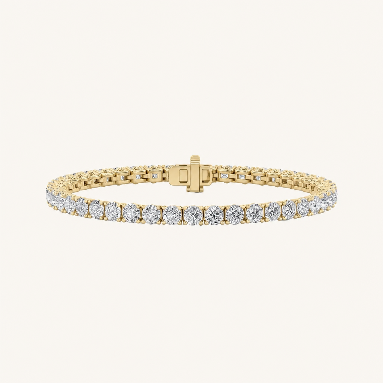 10CT Round Cut Lab Grown Diamond Tennis Bracelet