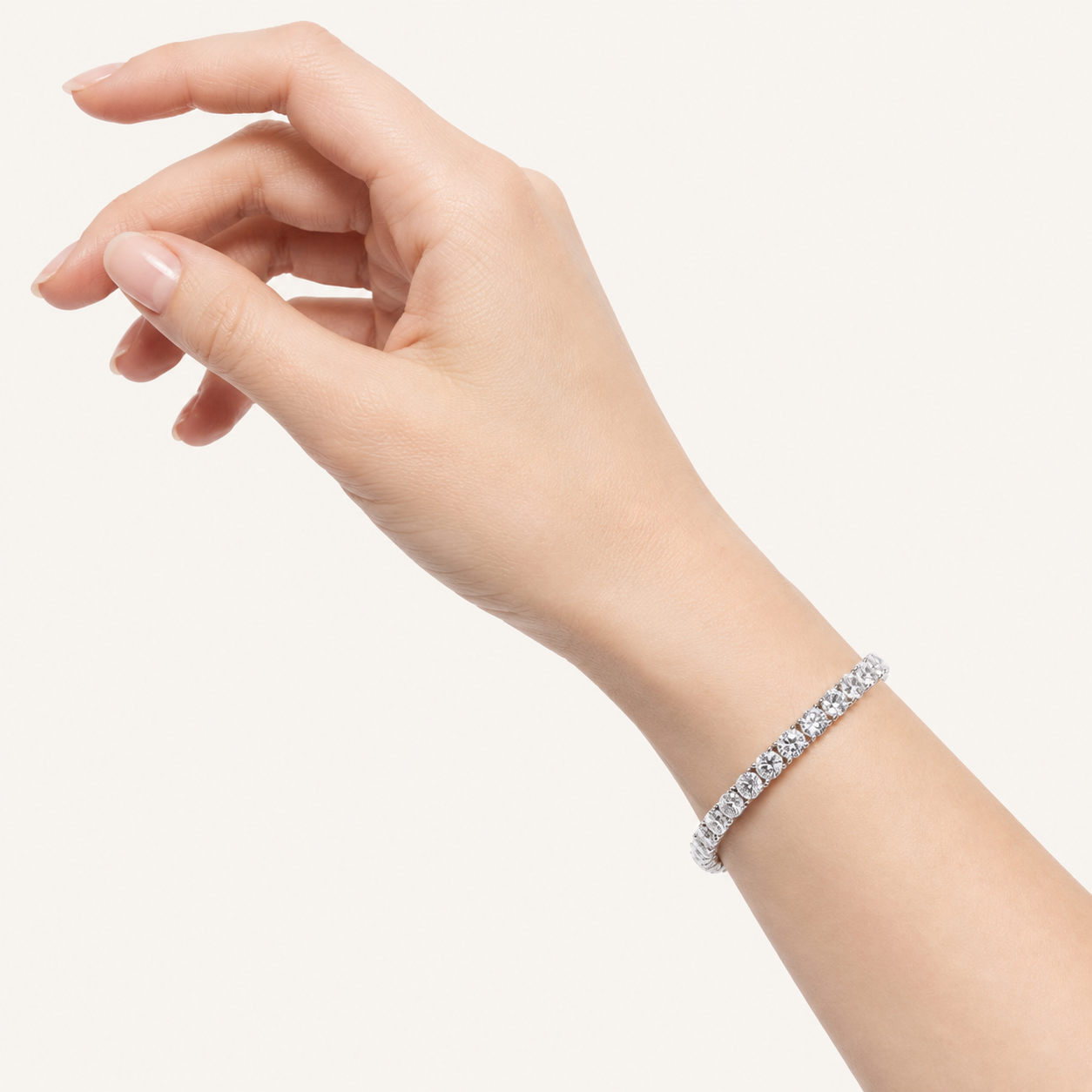10CT Round Cut Lab Grown Diamond Tennis Bracelet