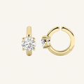0.5CT Round Cut Lab Grown Diamond Huggie Cuff Earrings