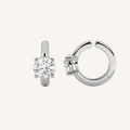 0.25CT Round Cut Lab Grown Diamond Huggie Cuff Earrings