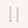 4CT Oval Cut Lab Grown Diamond InsideOut Hoop Earrings