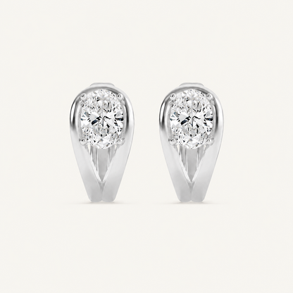1.5CT Oval Cut Lab Grown Diamond Fashion Earrings