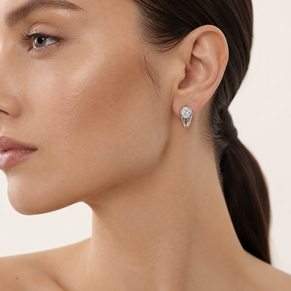 1.5CT Oval Cut Lab Grown Diamond Fashion Earrings