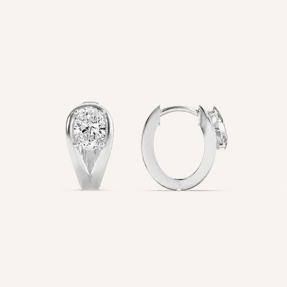 1.5CT Oval Cut Lab Grown Diamond Fashion Earrings