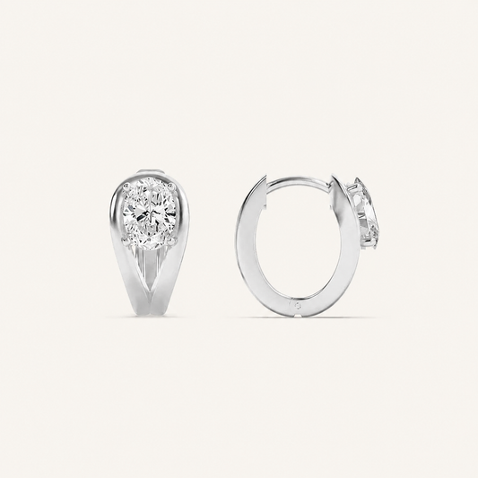 1.5CT Oval Cut Lab Grown Diamond Fashion Earrings