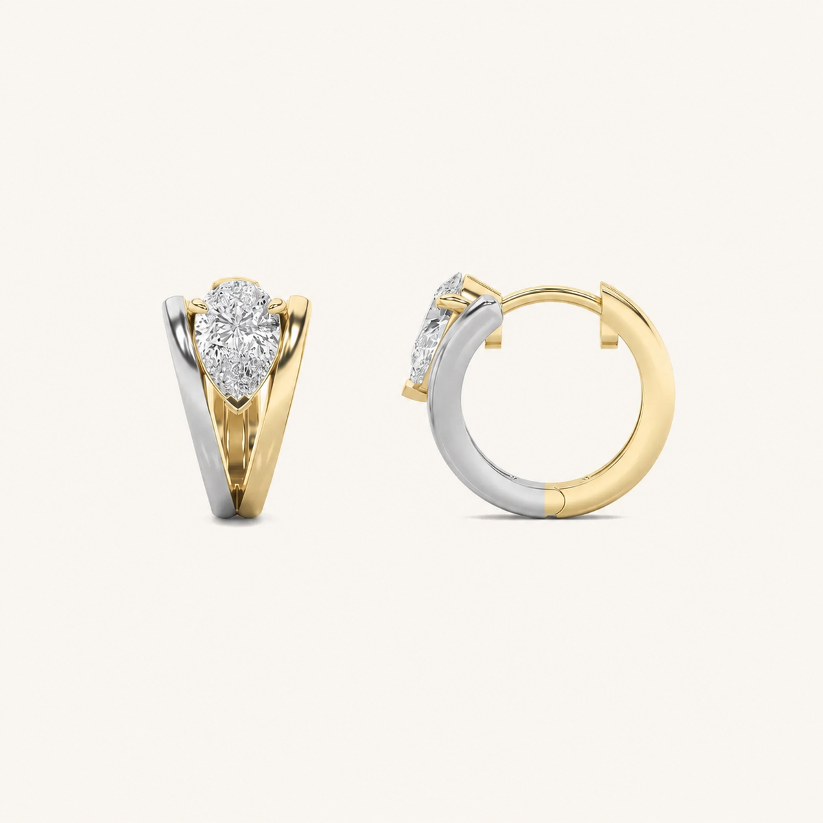 1.5CT Pear Cut Lab Grown Diamond Fashion Earrings