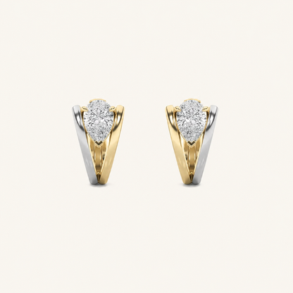 1.5CT Pear Cut Lab Grown Diamond Fashion Earrings