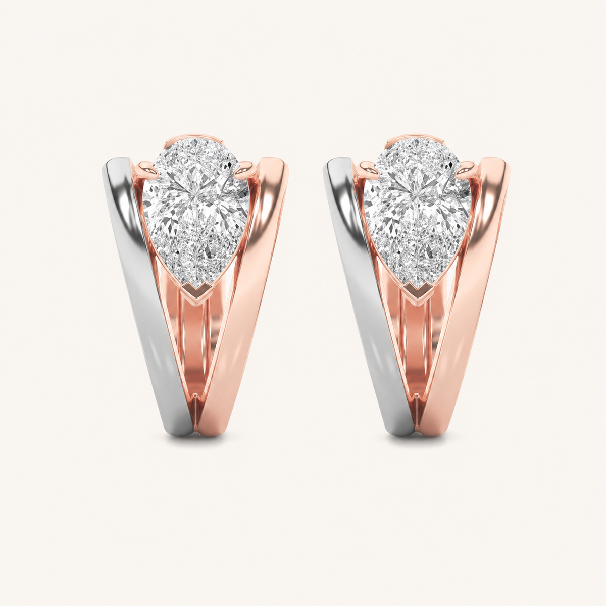1.5CT Pear Cut Lab Grown Diamond Fashion Earrings