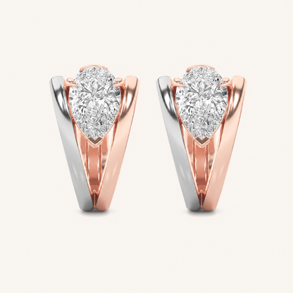 1.5CT Pear Cut Lab Grown Diamond Fashion Earrings